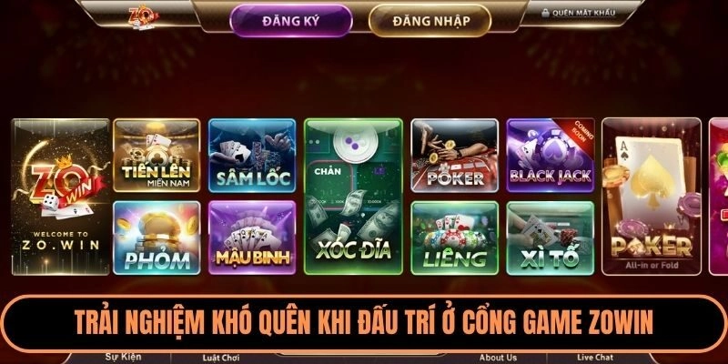 Trải nghiệm khó quên khi đấu trí ở cổng game Zowin